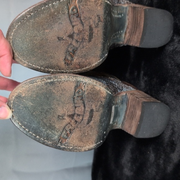 Freebird By Steven, Leather, Snake Skin Print Booties - Picture 9 of 13